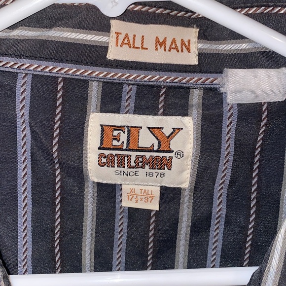 Ely Cattleman Tall Man Snap Western Shirt - Picture 2 of 3